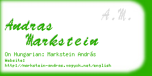 andras markstein business card
